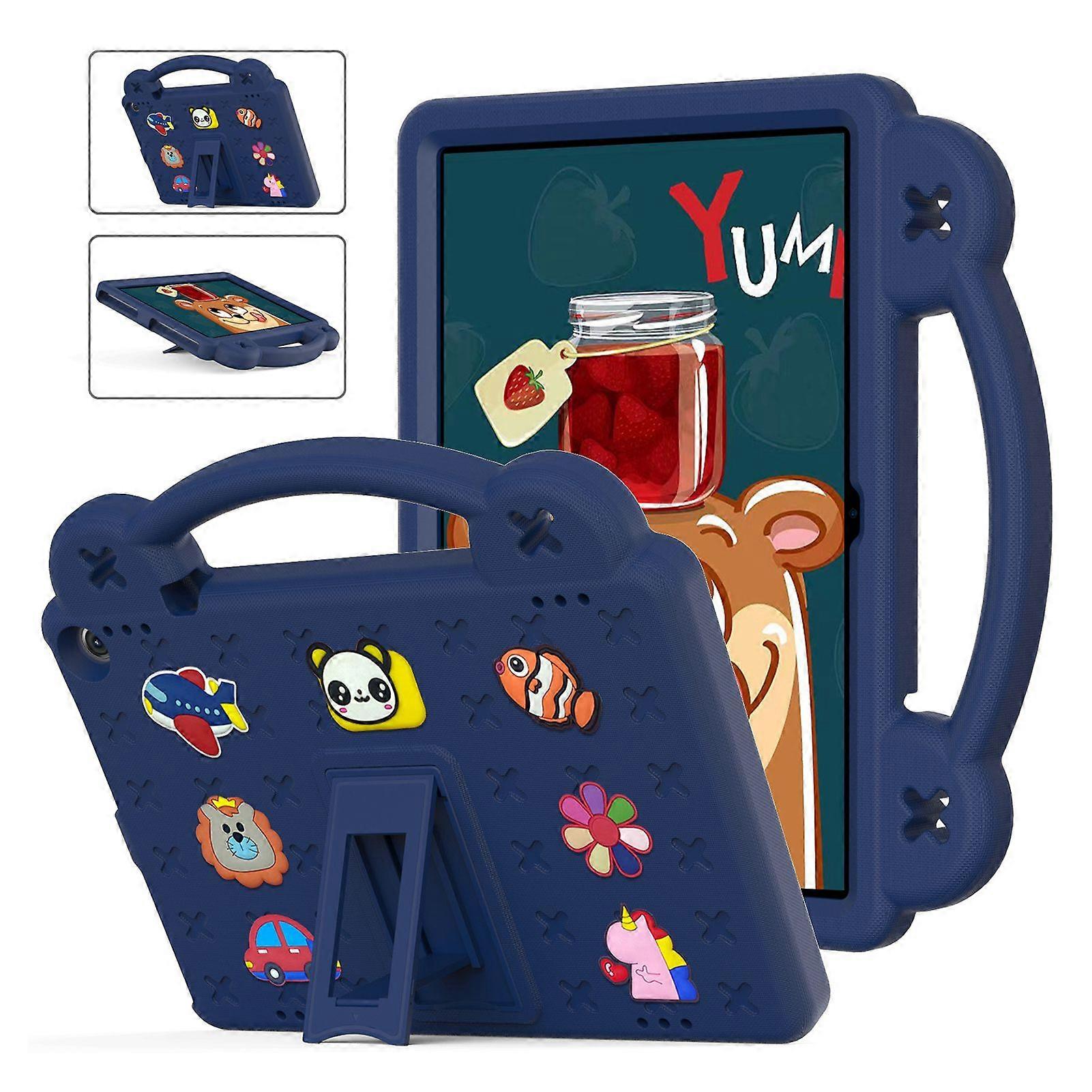 Cartoon EVA Tablet Protective Case with Handle Fall & Scratch Resistant Tablet Protector Shock-absorbing Safety Case for Fire-HD 10/10 Plus
