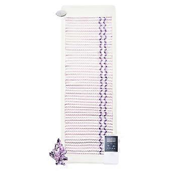 Almofada de aquecimento infravermelho distante, tapete de aquecimento de ametista com íons negativos, 103-159 tapete de terapia de pedras preciosas quentes com temporizador mínimo de 0-720, 72 x 24 polegadas