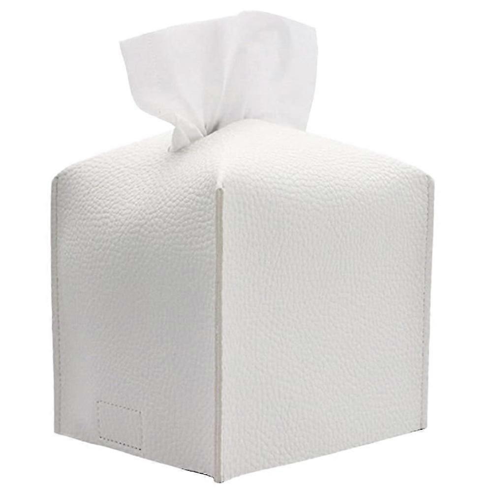 Pu Leather Square Tissue Box Cover Tissue Box Cover With Bottom Belt