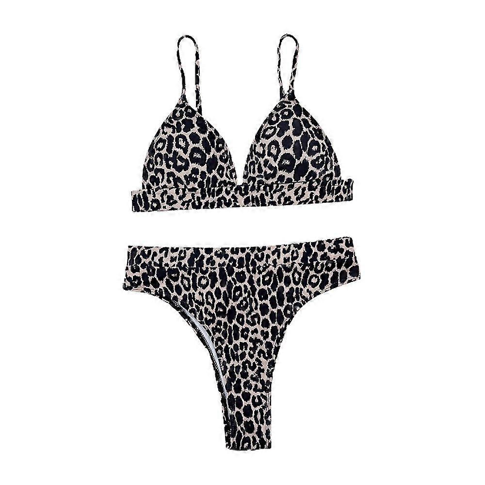 Zomer Strand Badpak Badpak Dames Badpak Leopard Bikini Split Badpak