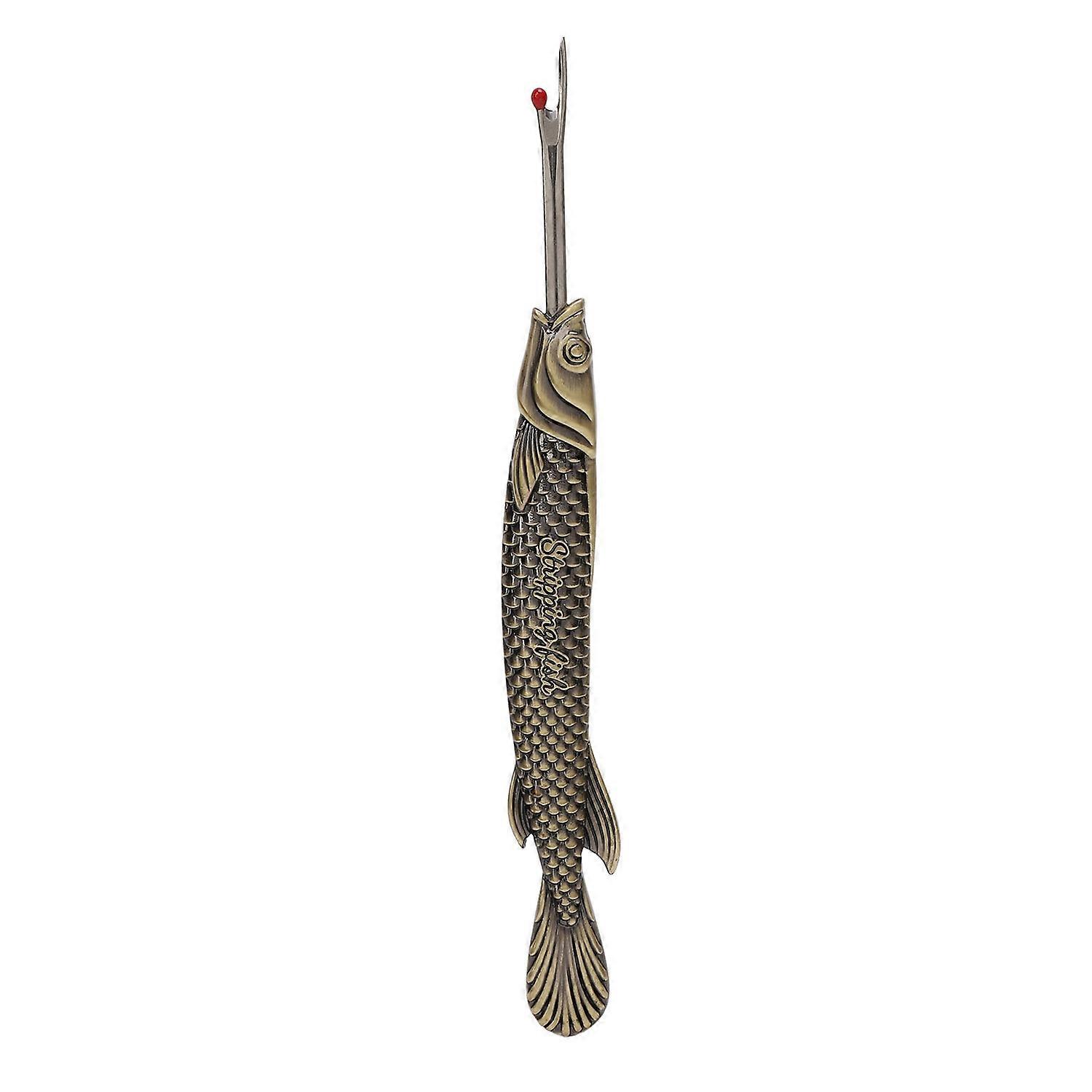 Seam Ripper Retro Exquisite Zinc Alloy and Steel Handy Seam Thread Remover for Sewing Bronze Color
