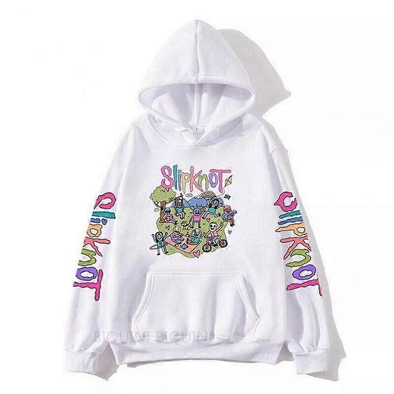 Moletom com Capuz Slipknot 2D Print Unissex Casual Versátil Moda Manga Longa