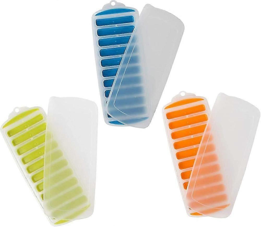 3Pcs Silicone  Ice Cube Tray Stick with Easy Push and Pop Out Material