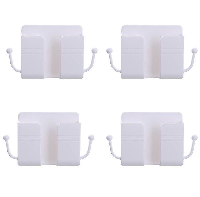 Remote Control Mobile Phone Plug Wall Holder Self-adhesive Punch Free Storage Rack Multipurpose