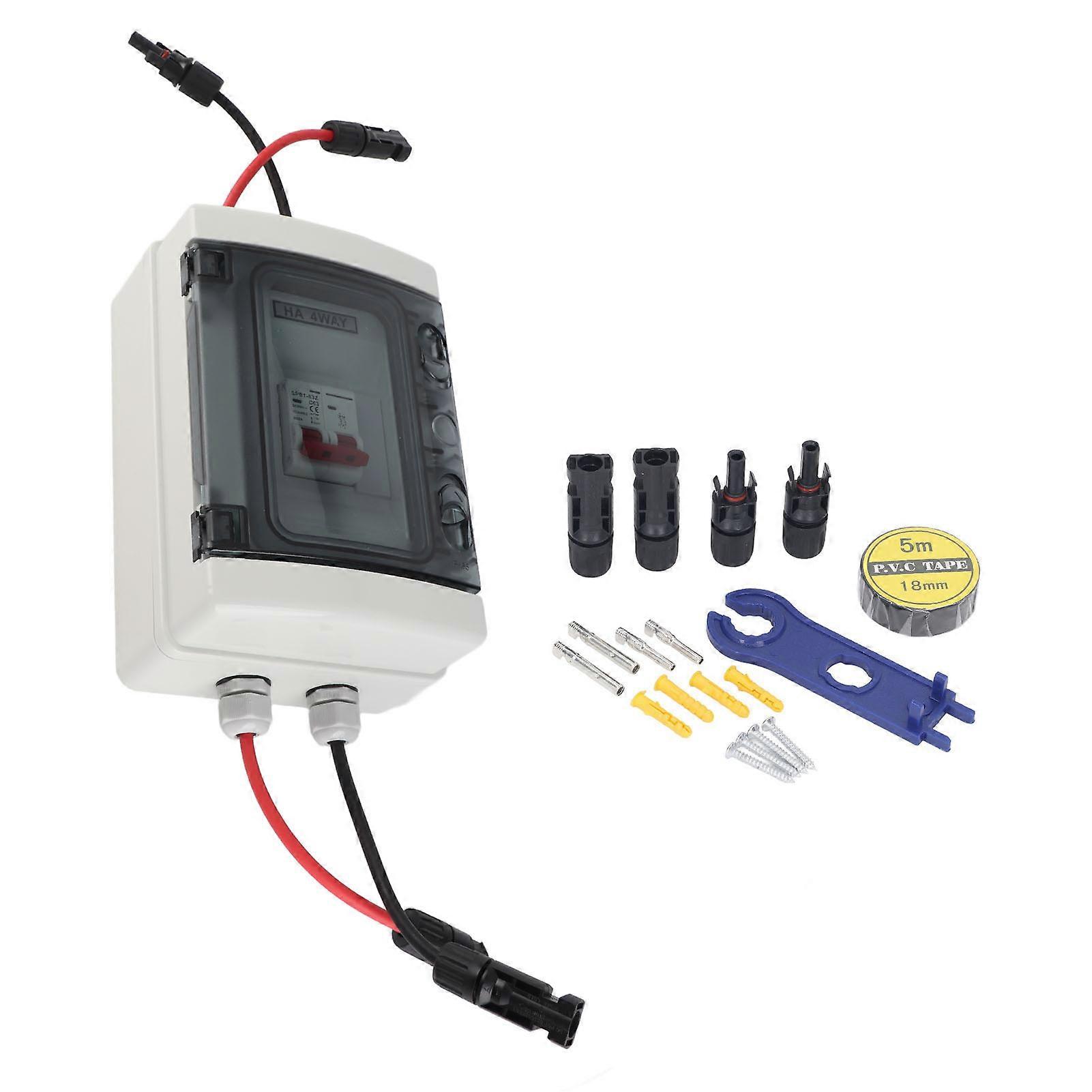 DC Circuit Breaker Overload Protection PV Solar Disconnect Switch with IP65 Waterproof Box 500V 63A