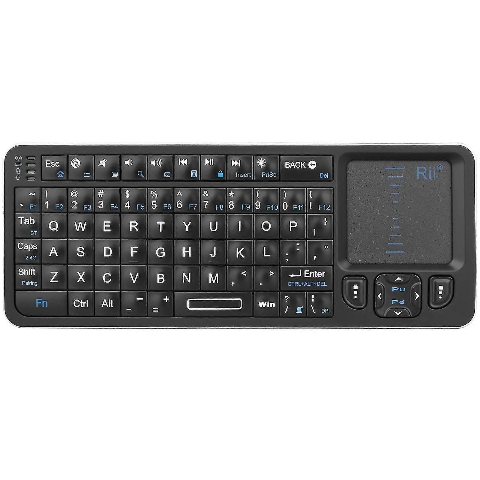 Rii K06 Mini Bluetooth Keyboard,Backlit 2.4GHz Wireless Keyboard with IR Learning