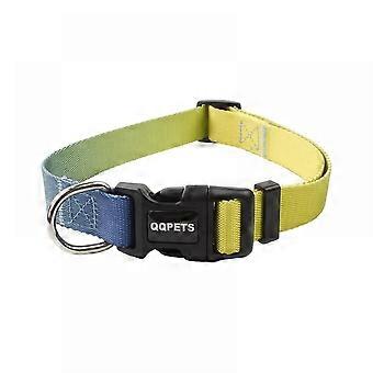 Dog Collar Ombre Color Soft Buckle Comfortable Nylon Adjustable Pet Collars for Large,Medium,Small Puppy DogsS