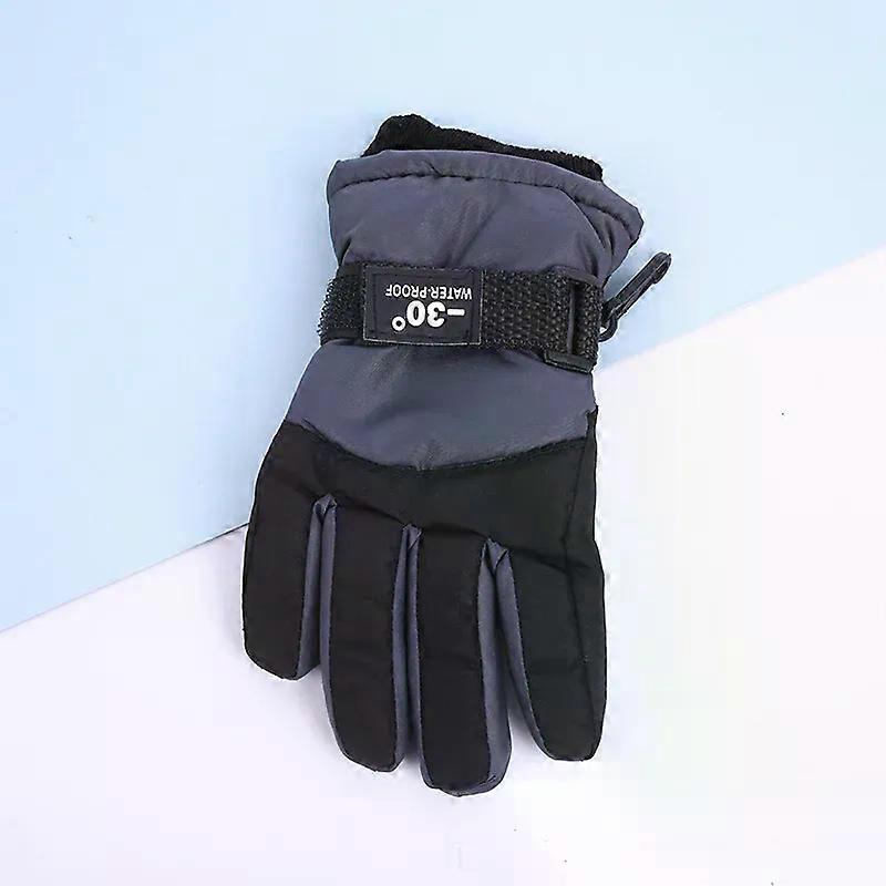Girls Thickened Warm Gloves Protected Comfortable Waterproof Durable Double Layer Snowboarding Soft And Comfortable Gloves Warm