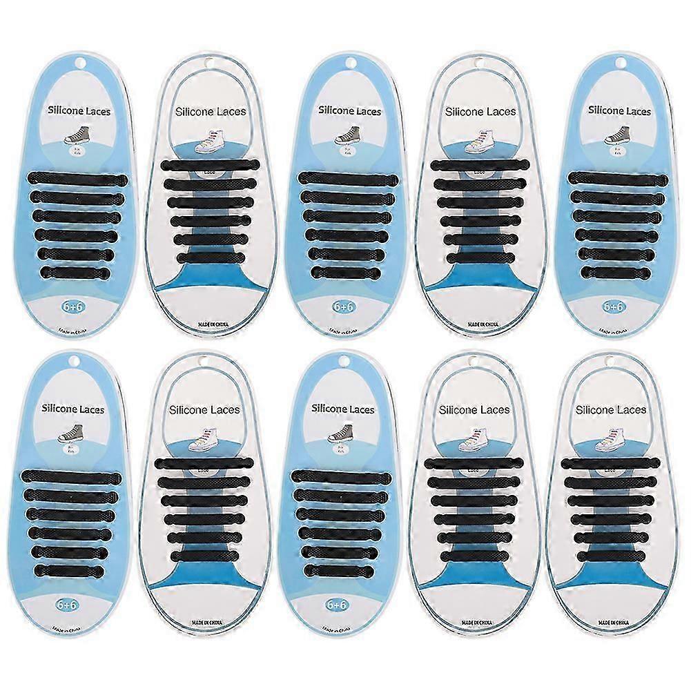 60pcs Silicone Lazy Shoelaces Elastic No Tie Shoe Laces Running Sneakers Shoestring for Kid