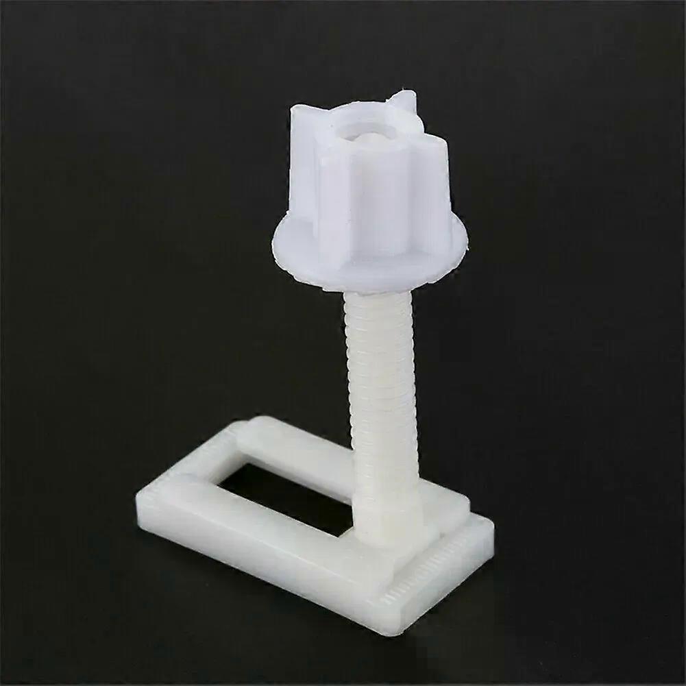 Teljes csavarkészlet csavarkészlet WC-ülőke javításához 2 x csúszólemez 2 x csavar 2 x alátét prémium műanyag sima felület