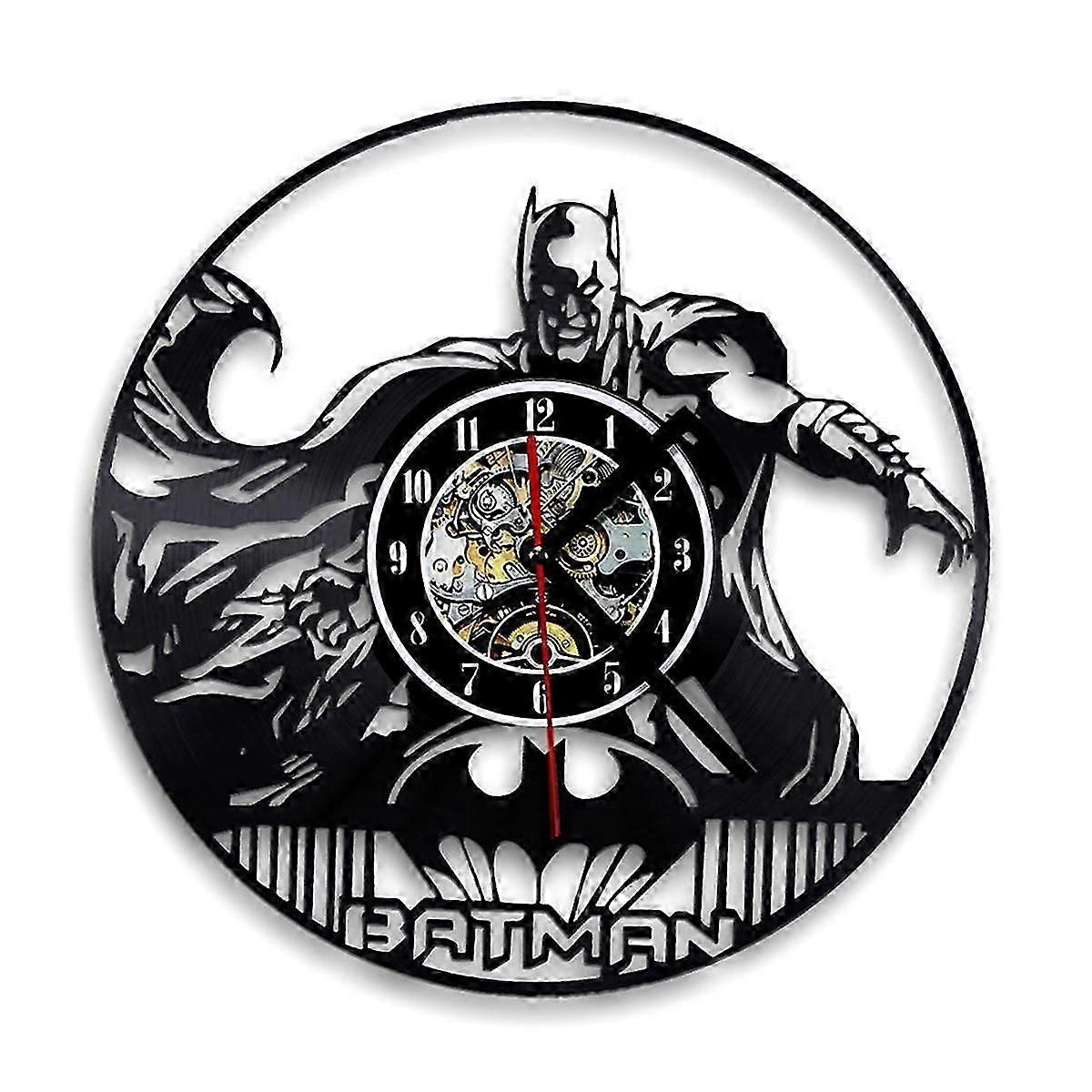 Wall Clock Bat Bedroom Wall Decor Gift Record Wall Clock Skeleton Clock