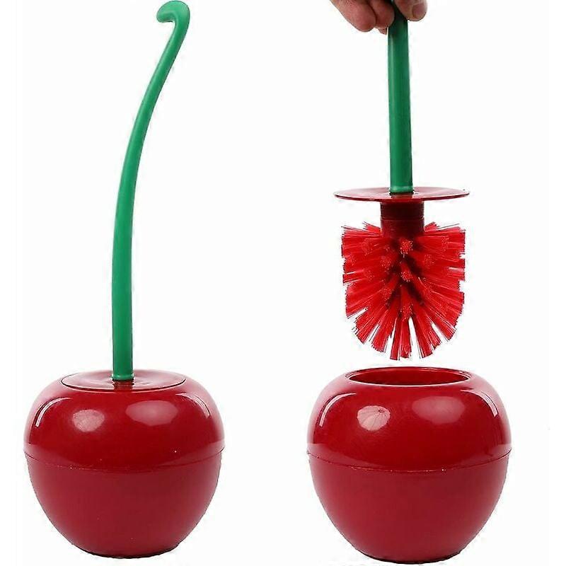 Scopino e supporto per WC in ciliegia Scopino per WC in plastica Scopino per WC in ciliegia Scopino per WC dal design originale Strumento decorativo per la pulizia del bagno|LUNA