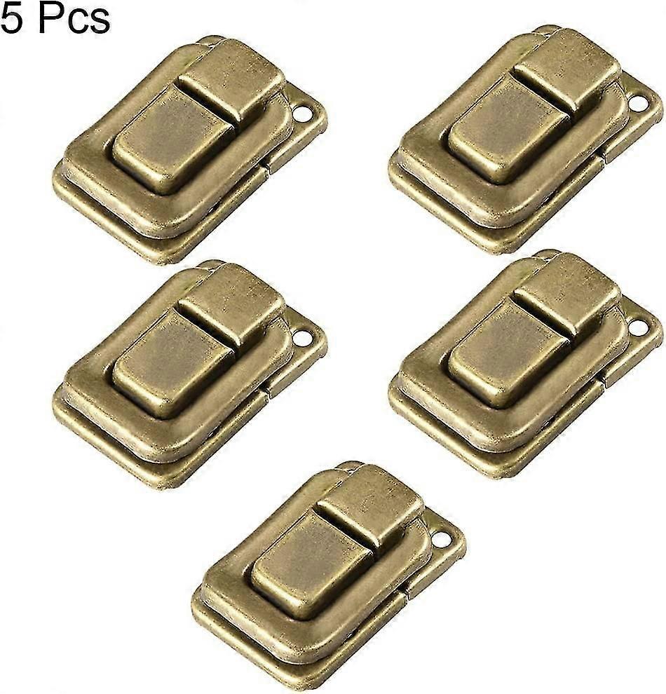 5pcs Toggle Catch Lock, 38mm Retro Decorative Brass Hasp W Screws For Suitcase Chest Trunk