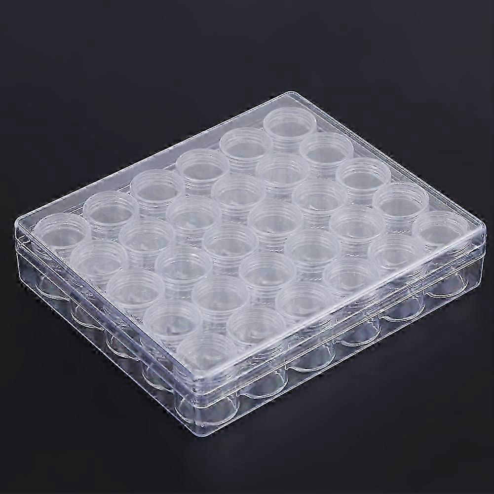 Plastic Clear Containers, Round Small Containers, 30 pcs Rings Beads