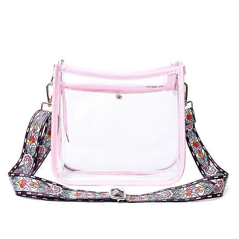 ملعب حقيبة كروس بودي شفاف معتمد للنساء ، محفظة شفافة مع حزام قابل للإزالة لمهرجانات الأحداث الرياضية للحفلات الموسيقية
