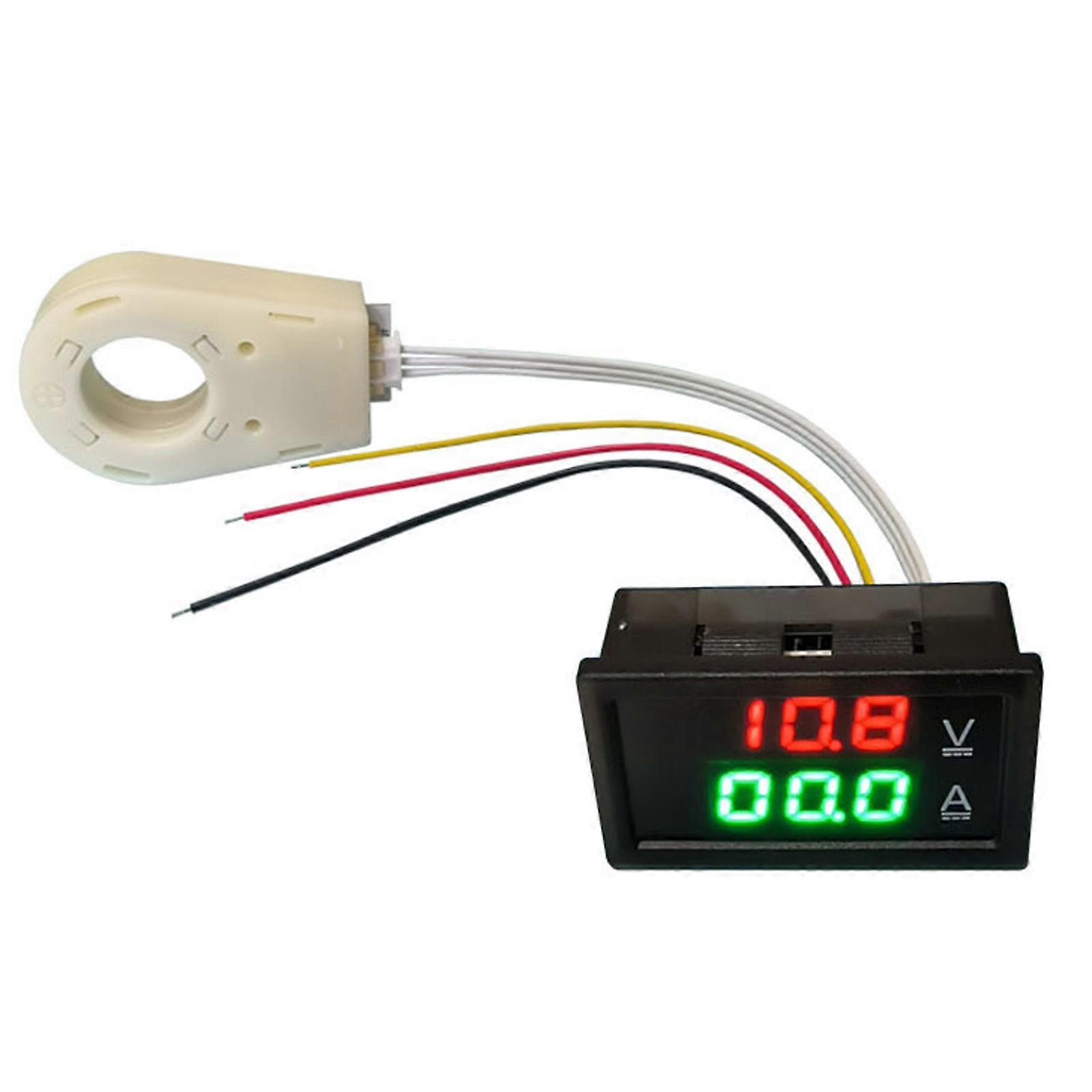 Digital Voltmeter Ammeter DC300V 50-400A Amp Voltage Current Meter Tester 3Bit Double LED Display Panel