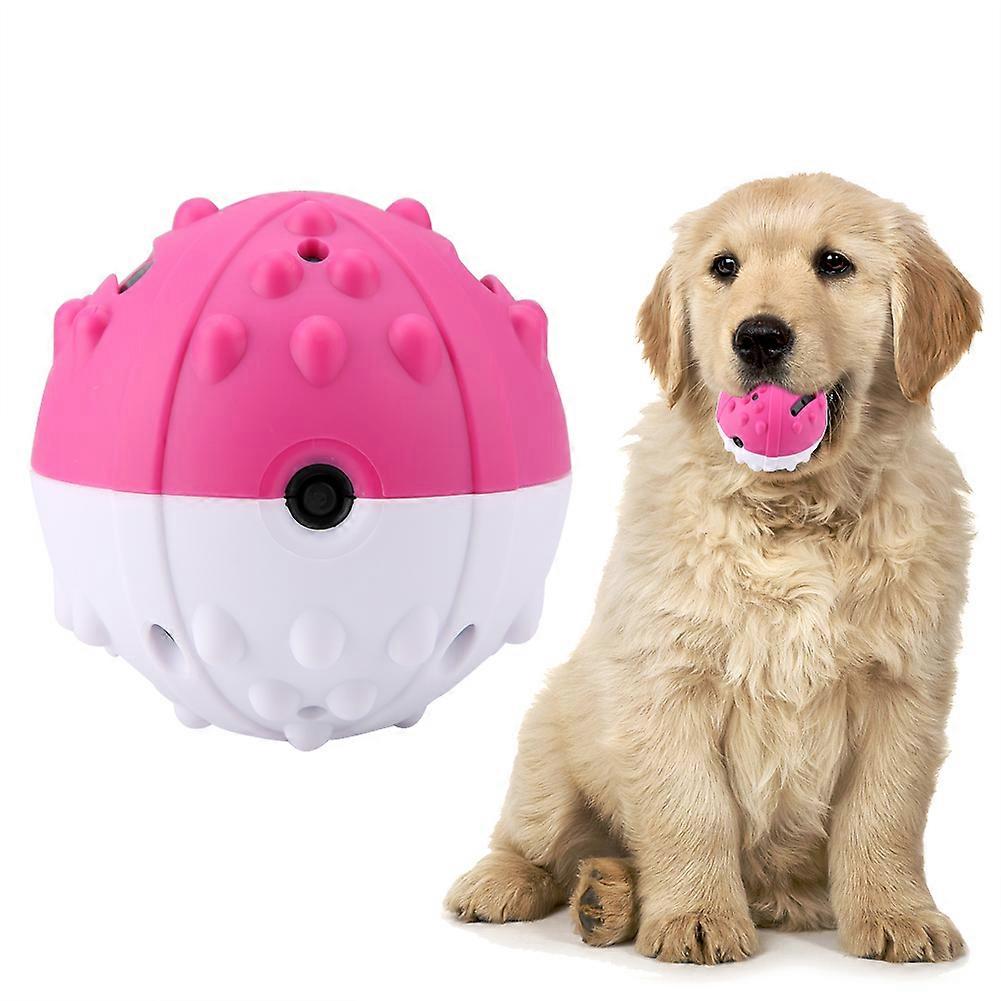 Electric Pet Chewing Toy Dog Ball - Interactive Bouncing Toy for Puppies, Durable Rubber, Medium Size, Safe for Chewing