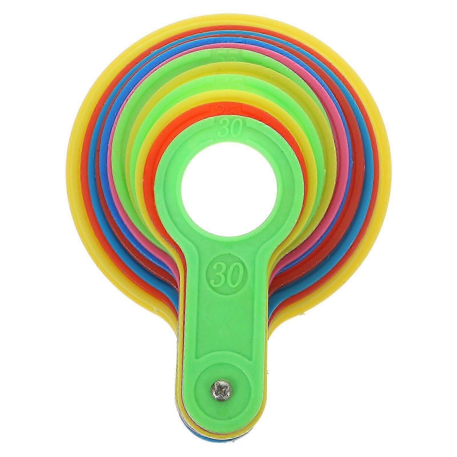 1 set of Fruit Diameter Measuring Circle Practical Plastic Fruit Diameter Measuring Lap