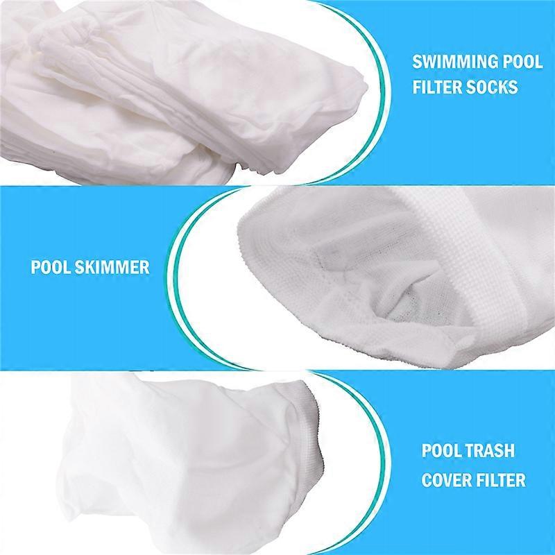 , Pool Filter Basket Saver Socks, Reusable Ultra-Fine Mesh Sock Filter Pool Debris Catcher