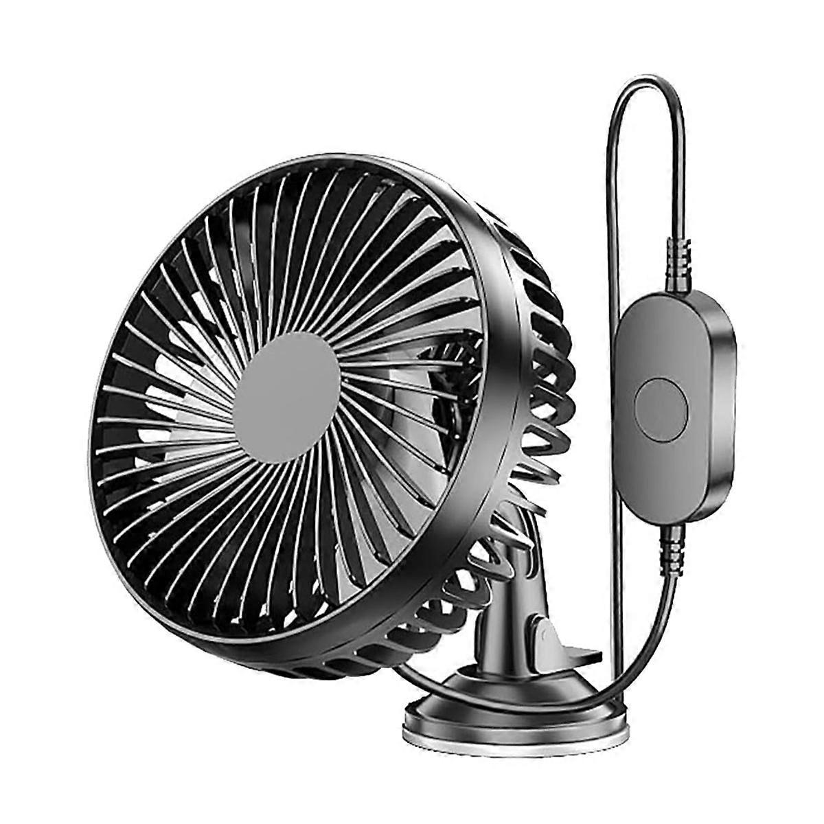 Suction Cup Car Fan Portable USB Fan 12V/24V Cooling Fan for Home Car