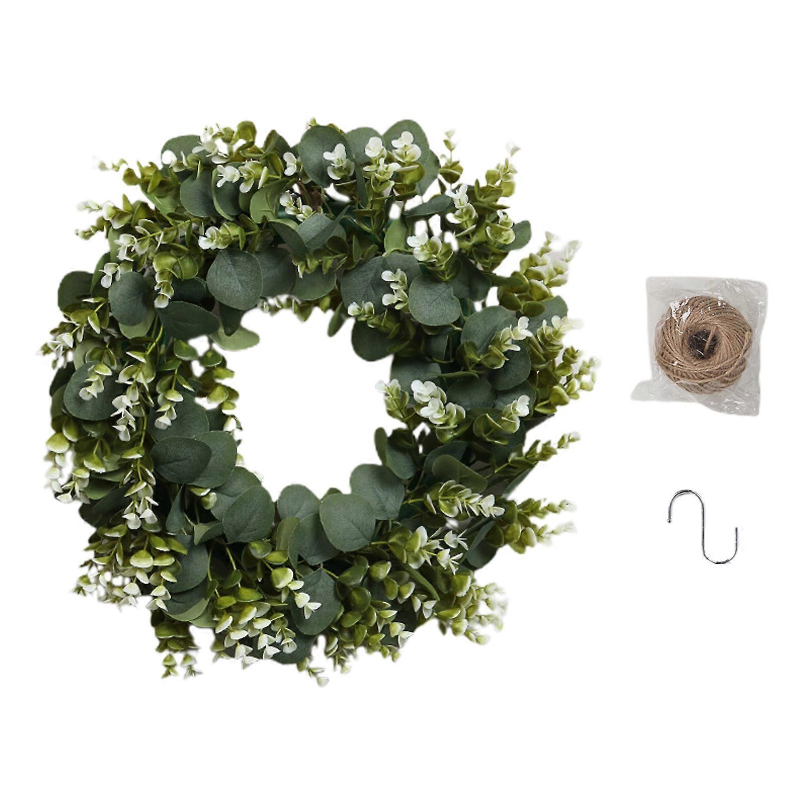 Simulation Wreath Eucalyptus Leaf Wreath Simulation Plant Artificial Wreaths Door Window Easter Hanging Decorations