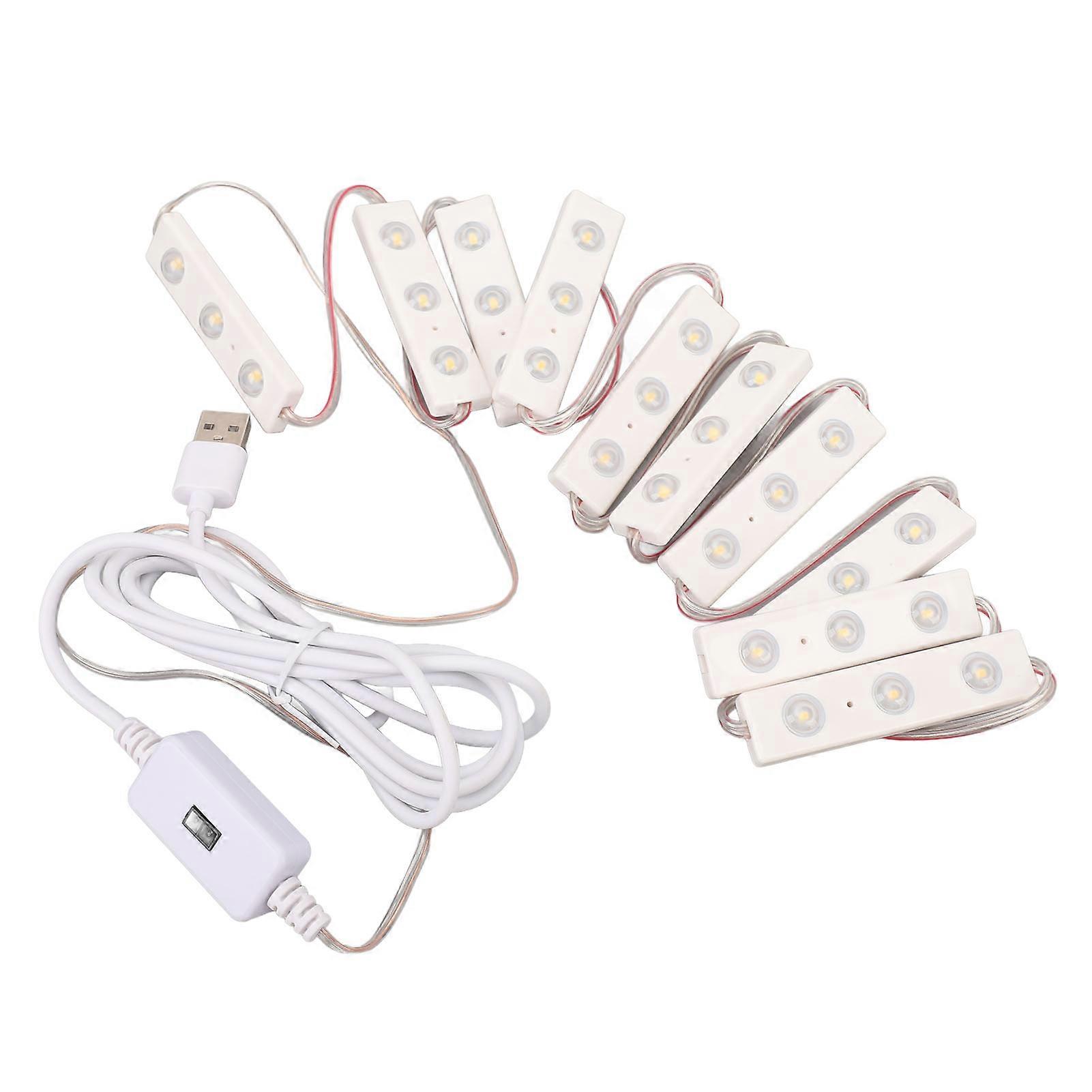 LED Vanity Light USB Stepless Dimmable Stick On Vanity Make Up Mirror Light for Home 