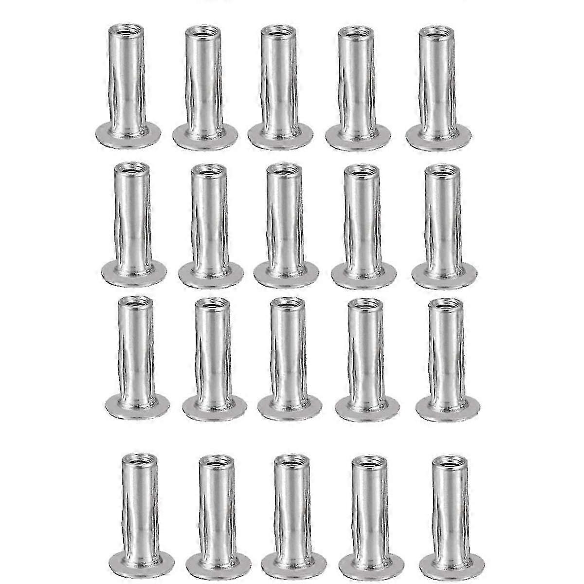 M5 Multi-Grip Rivet Nuts, 20Pcs Threaded Insert Nut 304 Stainless Steel Plus Nuts Construction Fast