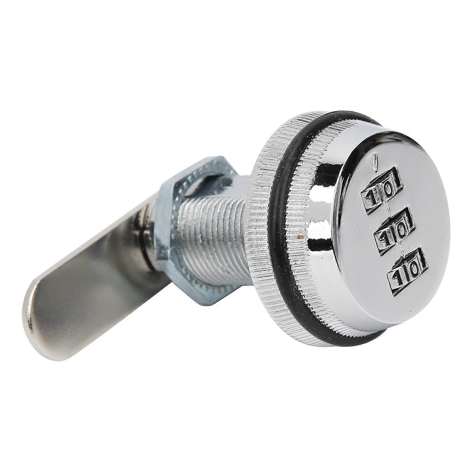 Durable Zinc Alloy 3-Digit Combination Lock: Keyless Security for Cabinets & Lockers