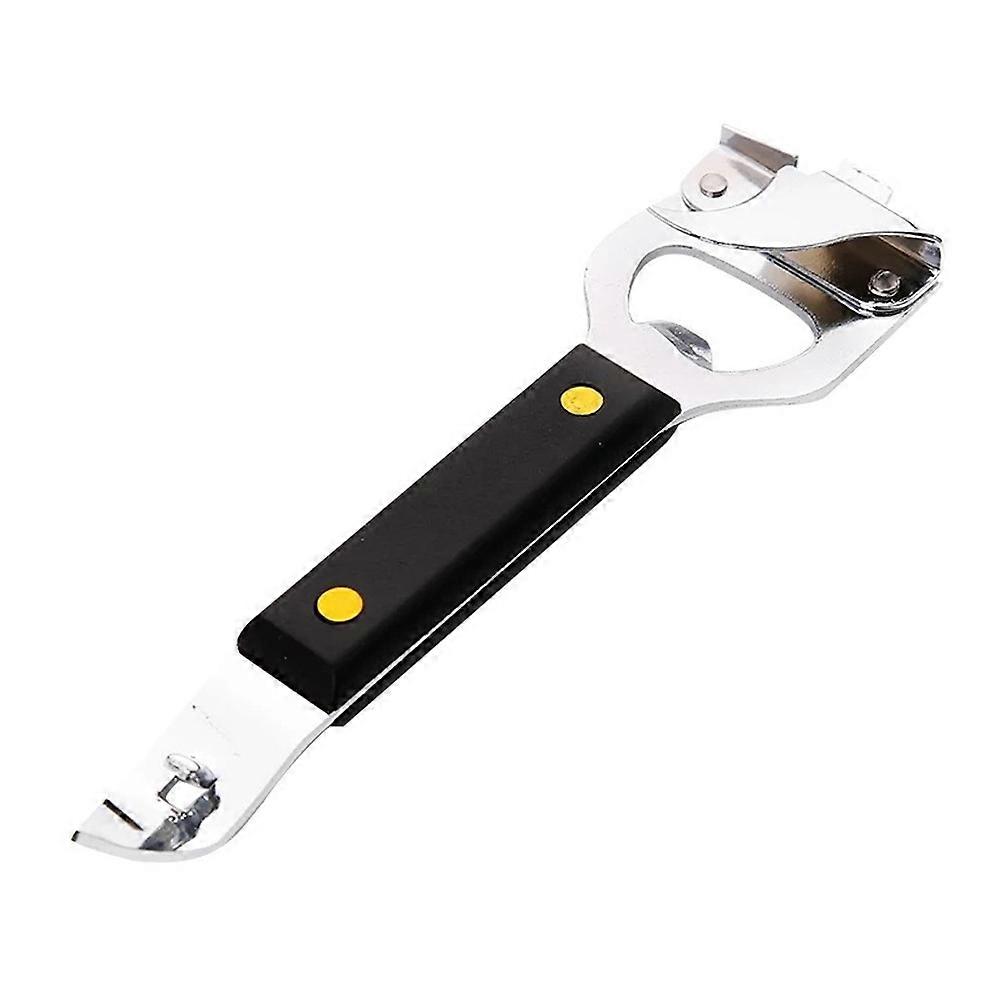 Versatile Multi-in-1 Manual Can Opener, Stainless Steel One-Piece Design with Die Casting Process, Ideal for Opening Beer, Cans, Soda Bottles and