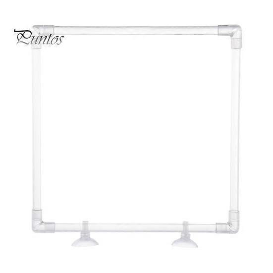 Fish Feeding Ring Aquarium Floating Food Feeder Square Ring with Suction Cup Fish Tank Accessories for Guppy Betta Goldfish