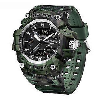 SANDA 3355 Camouflage Multifunction Watch Green Black