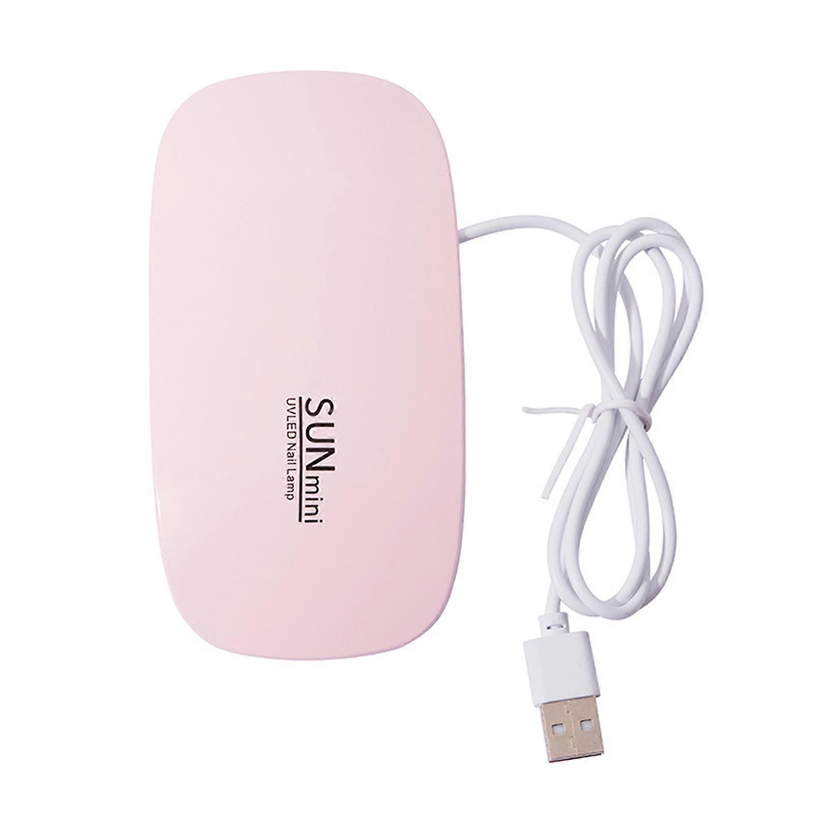 Mini Handheld Foldable Machine Nail Bake Drying UV Curing Light Therapy 6 Lamp Beads 60S/120S Timing