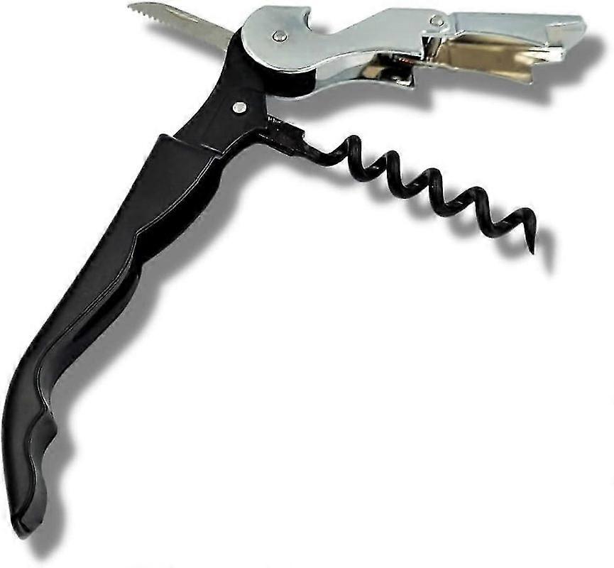 3-in-1 ステンレス鋼ウェイターのコルク栓抜きワイン オープナー - 鋸歯状のホイル カッターが含まれています