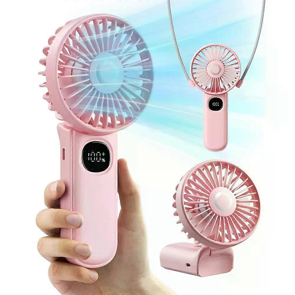 coldSky Handheld Fan Foldable Portable Fan with LED Display 3000mAh Battery Operated Mini Hand Held Fan for Travel Beach Outdoor