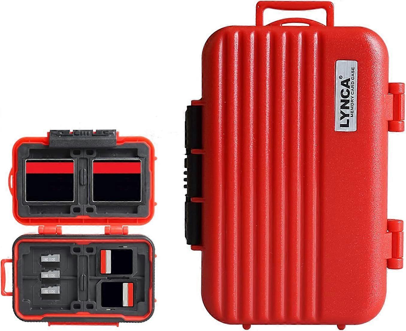 Memory Card Case Holder, Memory Card Hard Protector Case Professional Water-Resistant Anti-Shock Compact Camera Card Hard Storage Box for 8 SD Cards 4