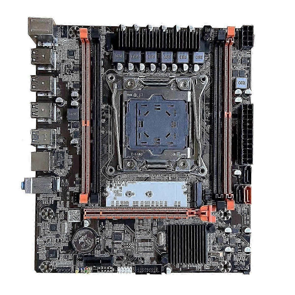 X99H Masaüstü Anakart + Termal Ped LGA2011-V3 B85 Çip DDR3X4 ECC Yuvası M.2 NVME PCI-E 3.0 X16 SAT