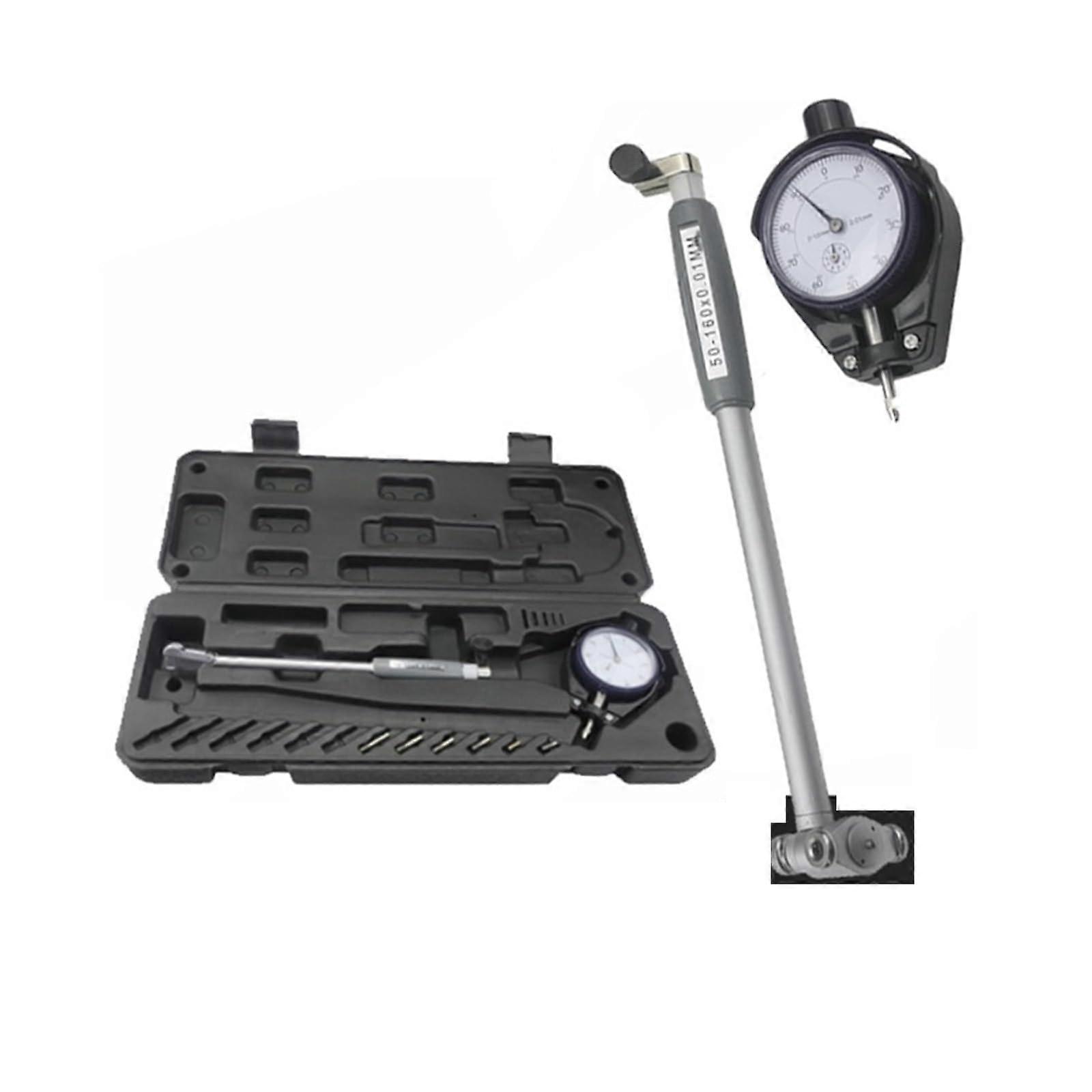 Dial Bore Gauge 18-35-50-160 Mm Range Aluminum Alloy 0.01 Mm Resolution Digital Indicator Internal Cylinder Tool