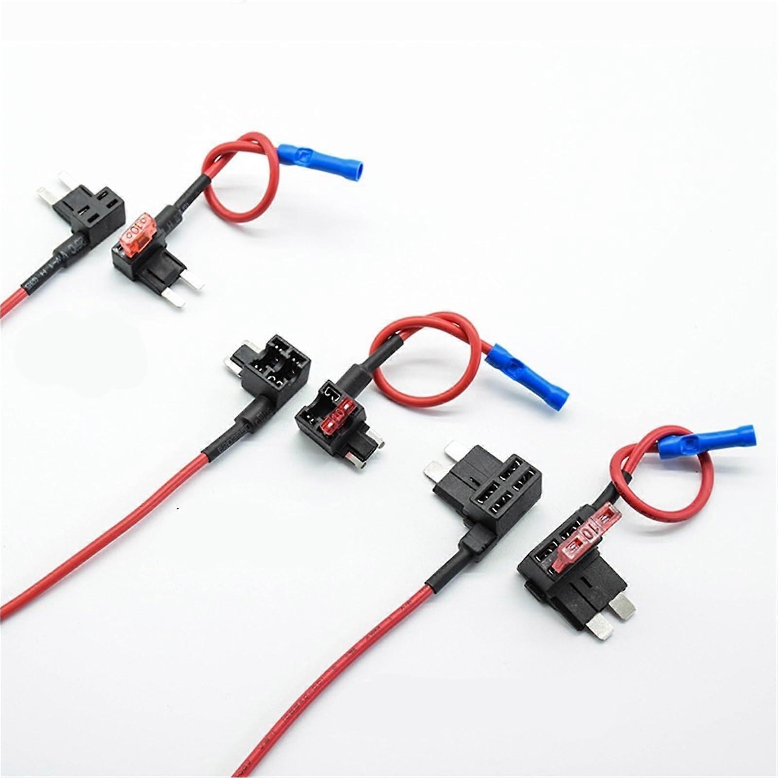 12V Fuse Holder AddaCircuit TAP Adapter Mini Standard ATM APM Blade Auto Fuse 2Pcs(10pcs Fuse)