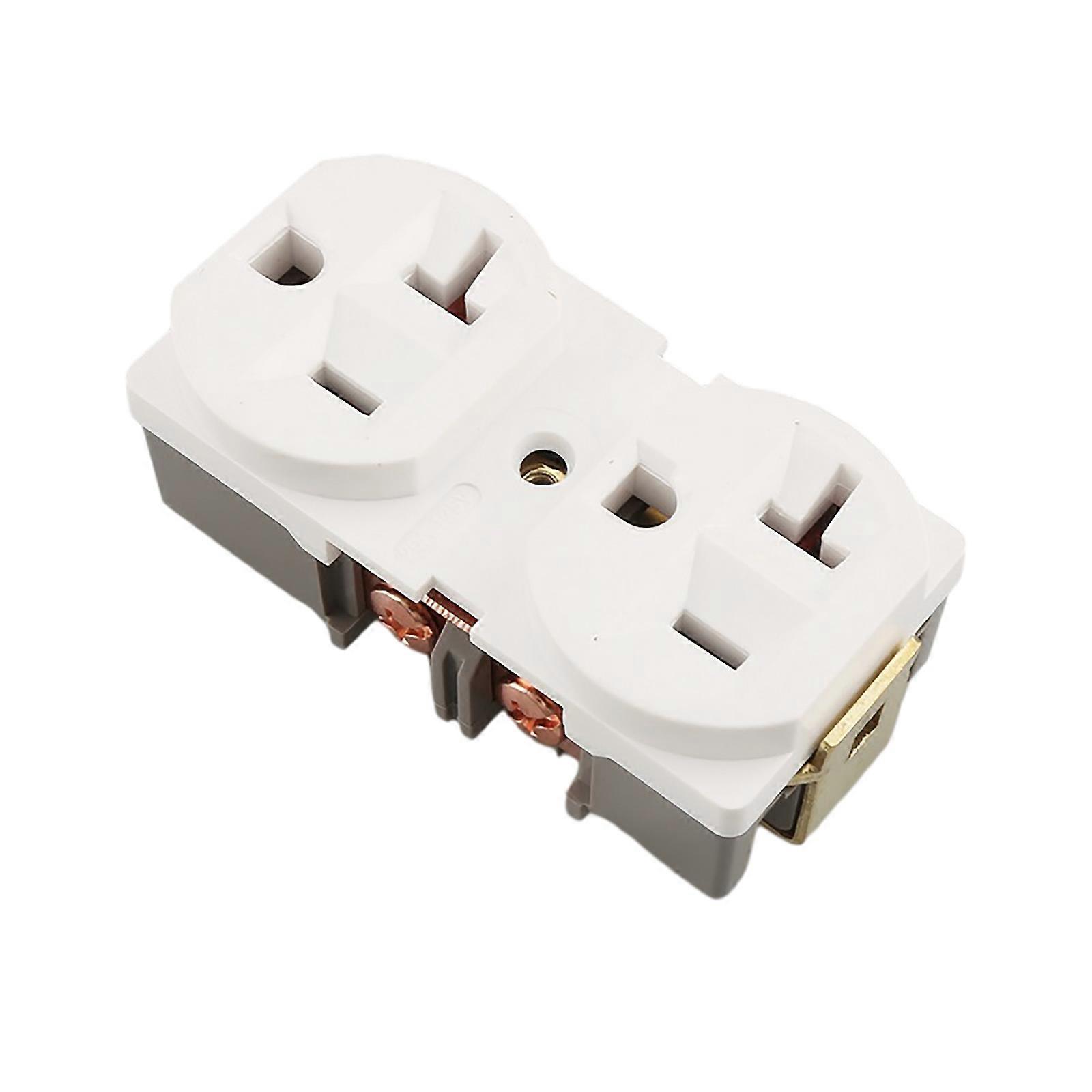 Duplex Wall Power Receptacle Wall Outlet  Power Distributor Power Duplex Wall Socket Receptacles  White