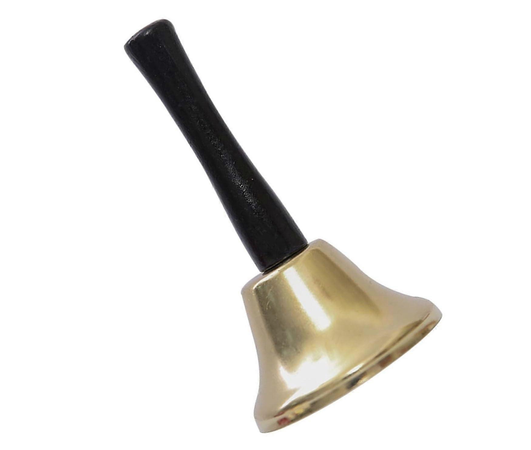 Hand Bell,Jingle Bells,Service Bell,Counter Bell,Metal Handbell (Color:Gold)