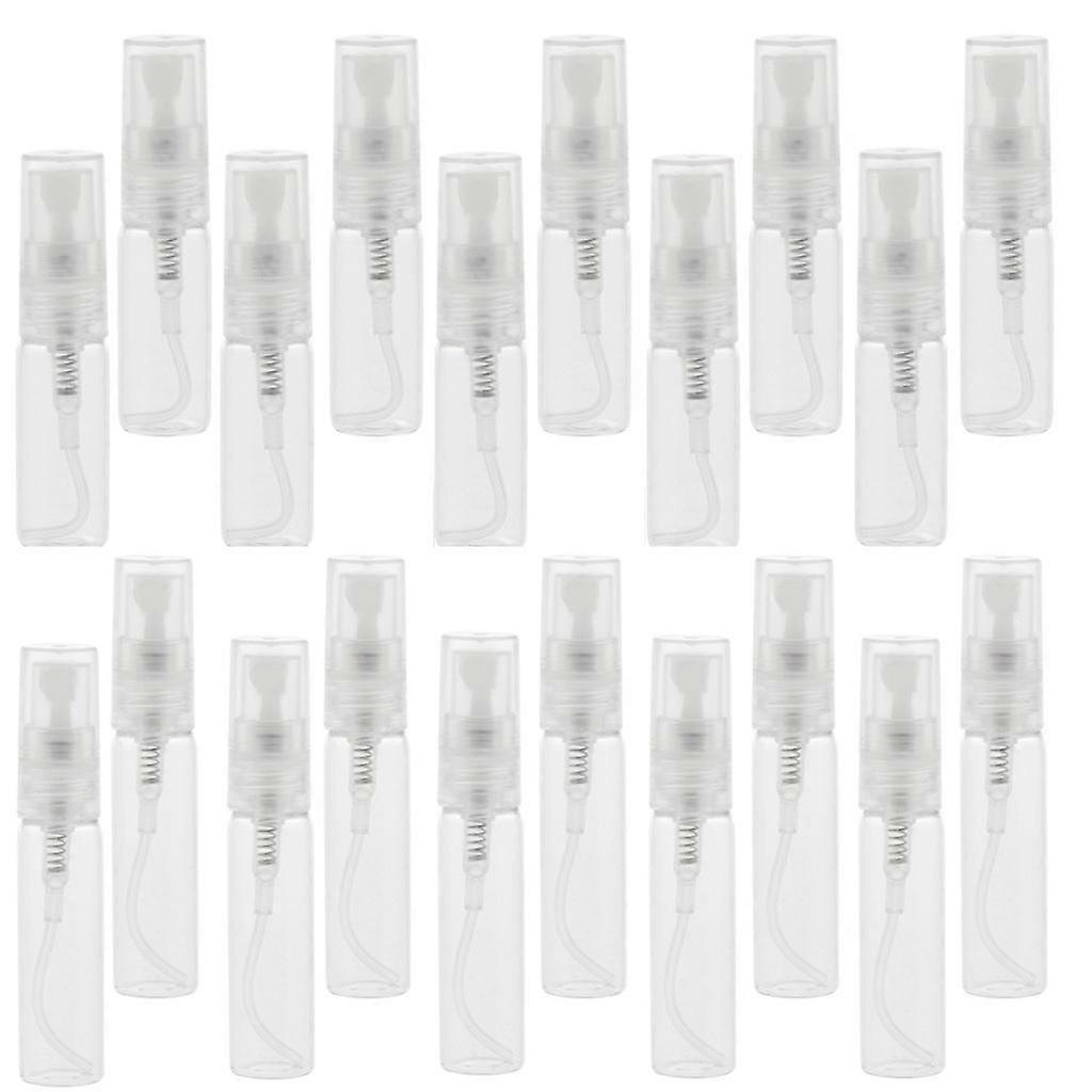 20 Stück leere Reiseglas Sprühflasche 3ml 5ml Parfüm mit Strohhalm