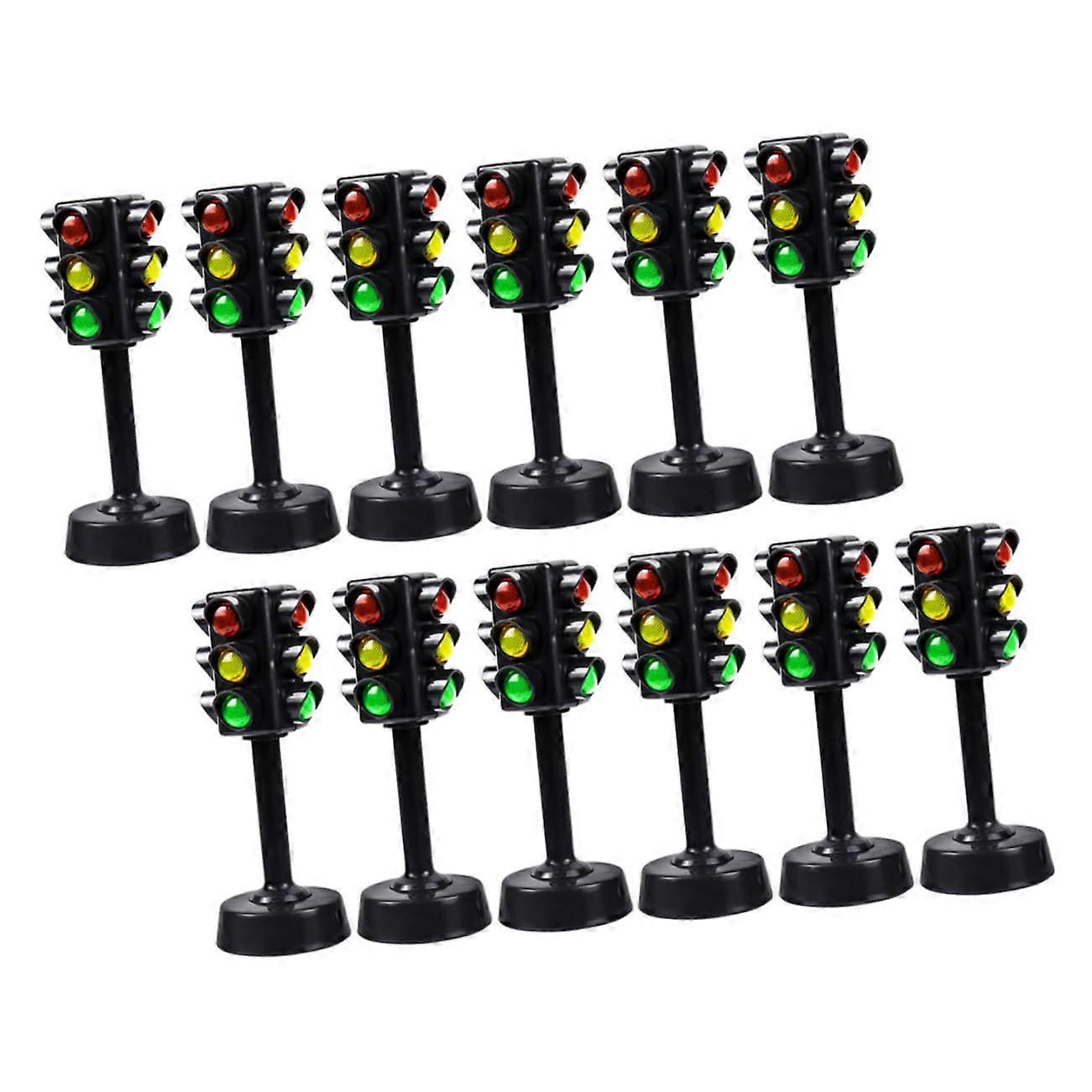 12Pcs Traffic Light Models Mini Signal Lamp Playthings for Material Interactive Learning Great s Birthdays and Holidays Ref: 4640