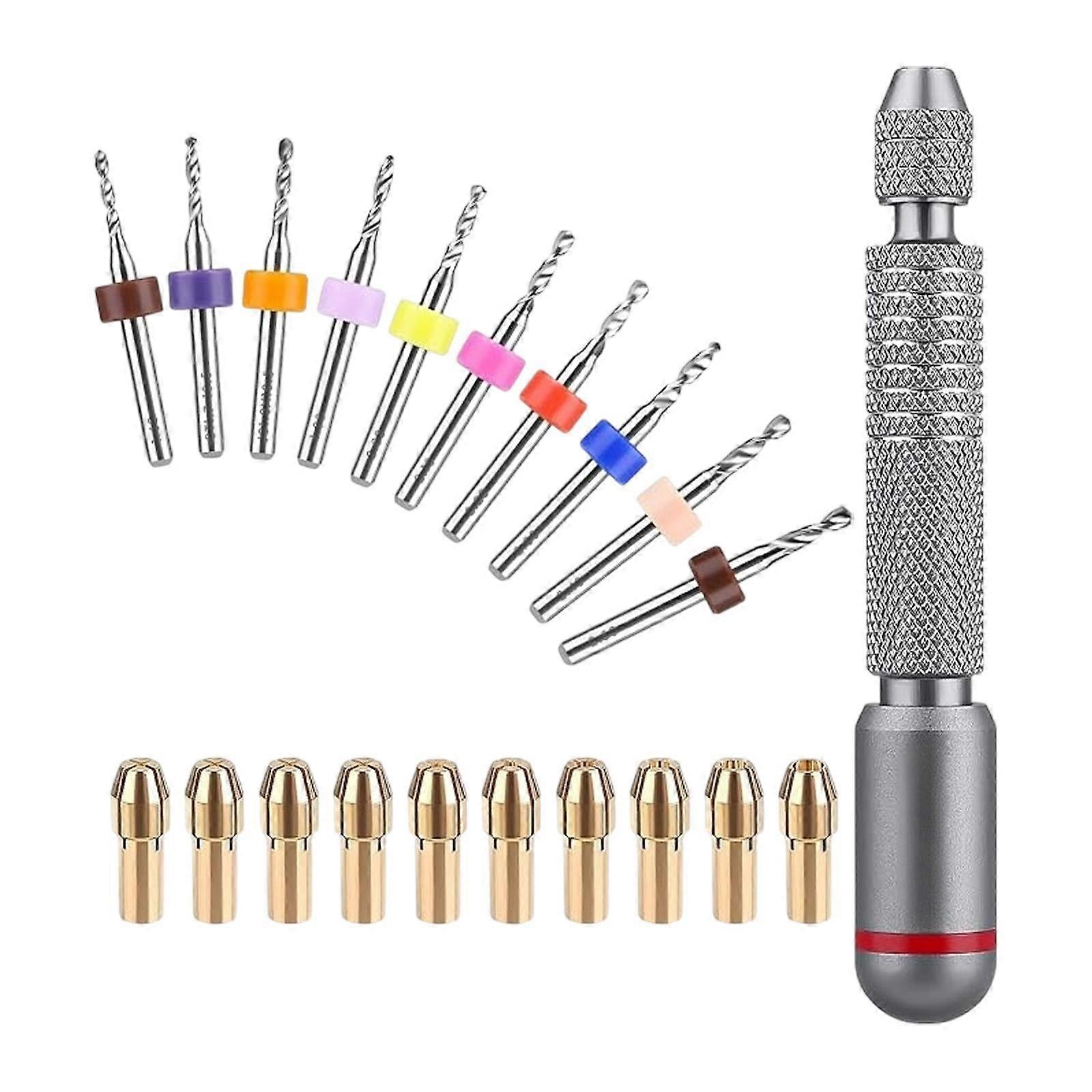 Hand Drill Bits Kit Double Bearing Design Portable for Circuit Boards Sturdy