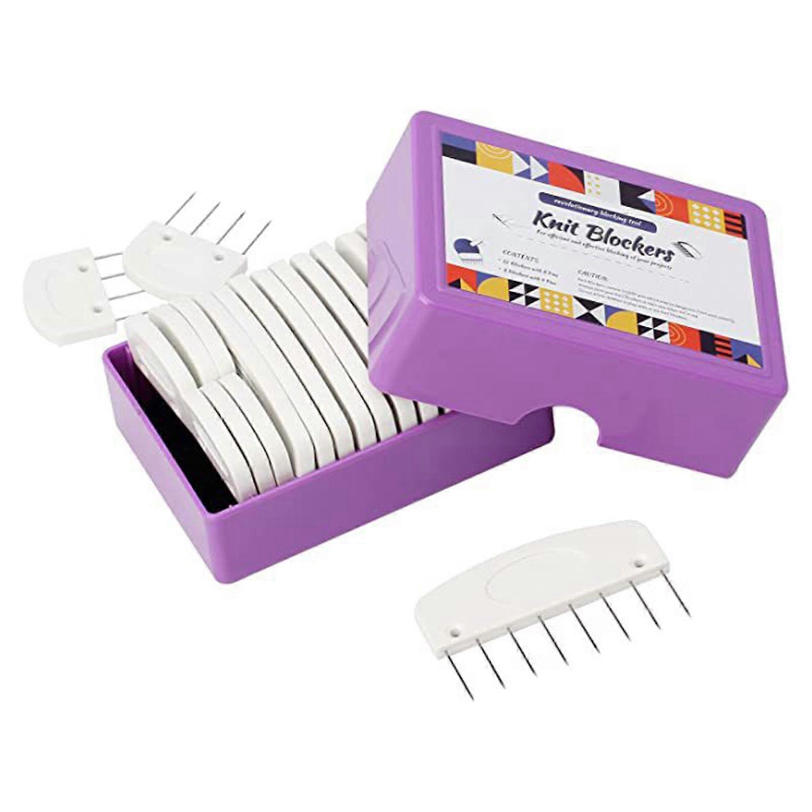 20 Pcs Knit Blocking Pins Kits Knit Blocking Combs 7.2cm, 3.5cm, Knit Blockers Pins for Knitting Mat, Needlework Project Multicolor