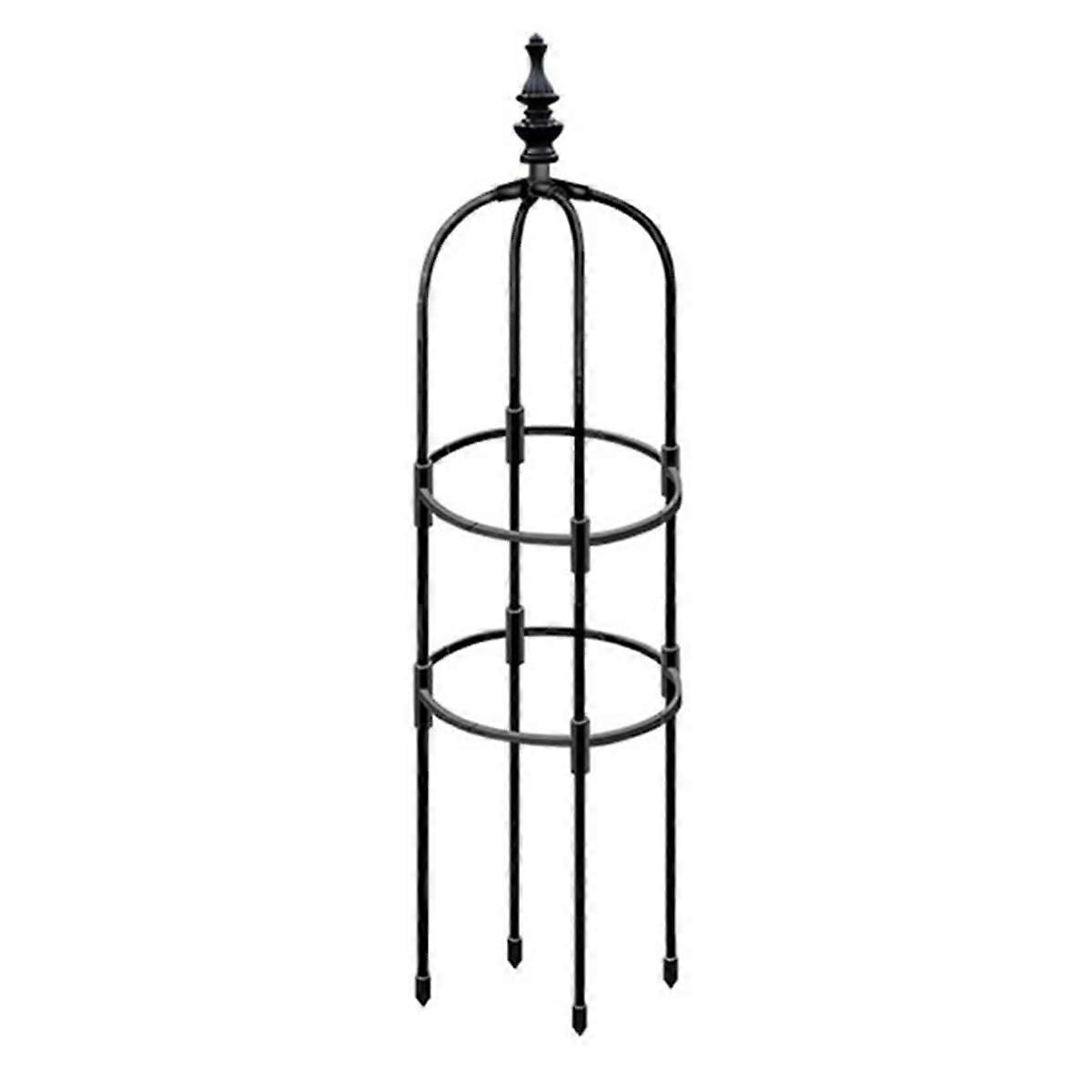 Garden Obelisk Arch Support Stake Tower Trellis for Climbing Plants, 120cm High, 25cm Bottom Diameter, Durable Metal Design
