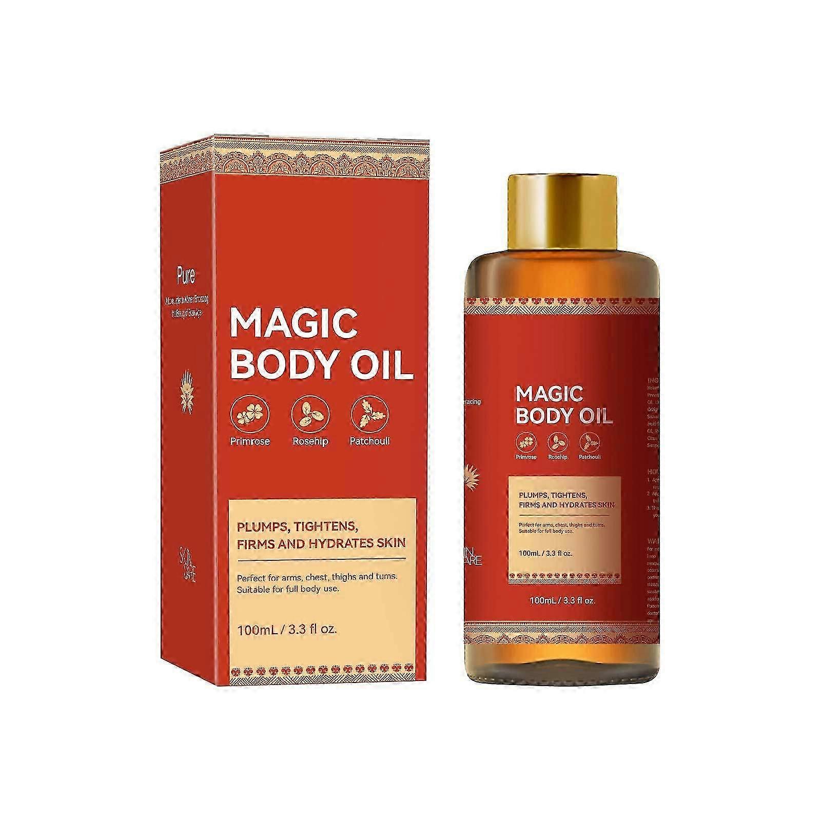 100ml Magic Body Oil, Magic Body Firming Oil, Magic Body Oil Γεμίζει, Συσφίγγει Και Ενυδατώνει Δέρμα, Χέρια, Στήθος, Μηρούς Και Όγκους, Κατάλληλο Για Πλήρη Χρήση Σώματος