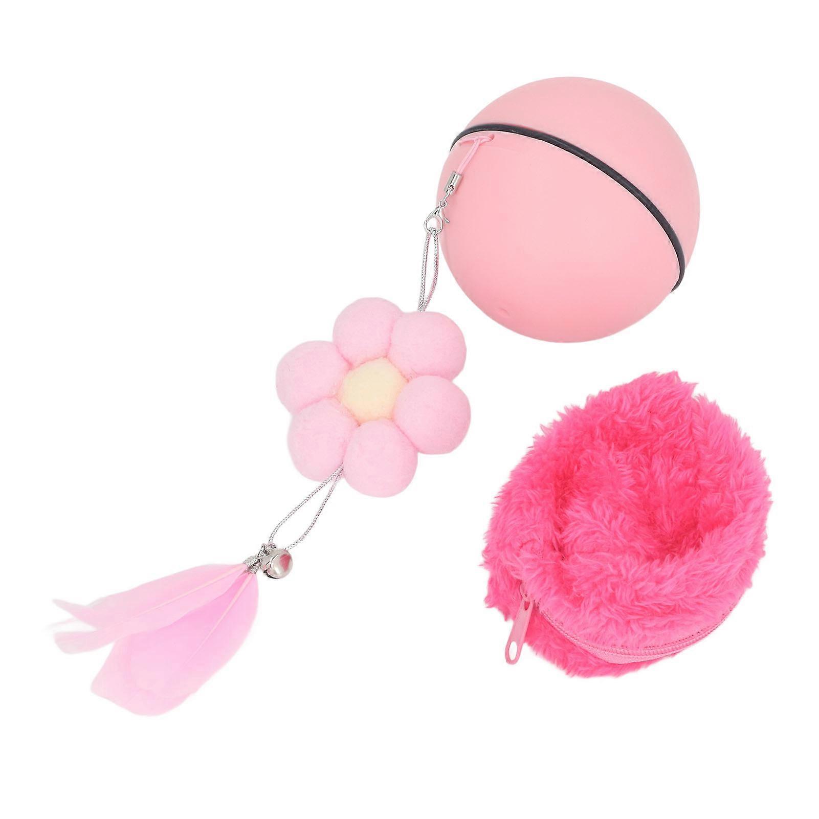 Interactive Cat Toy Ball One Touch Start Noise Reduction Automatic Rolling Cat Ball for Pet Exercise 