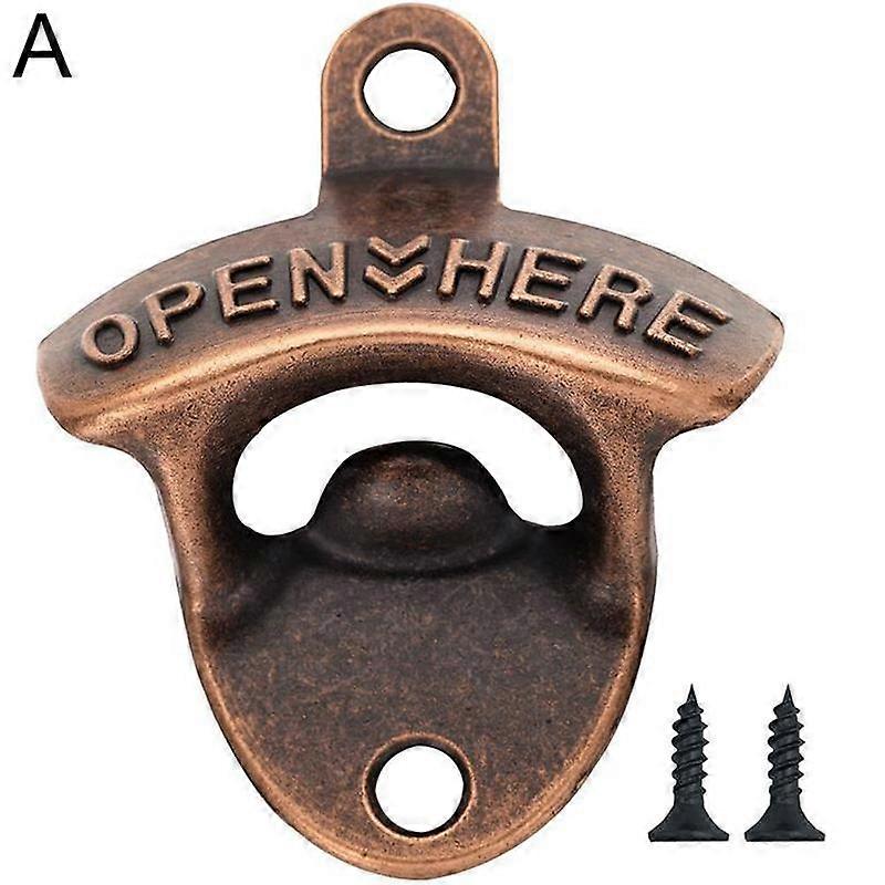 Zinc Alloy Corkscrew Wall Mounted Bottle Opener Detachable Screw Design Easy Install Durable For Home Bar