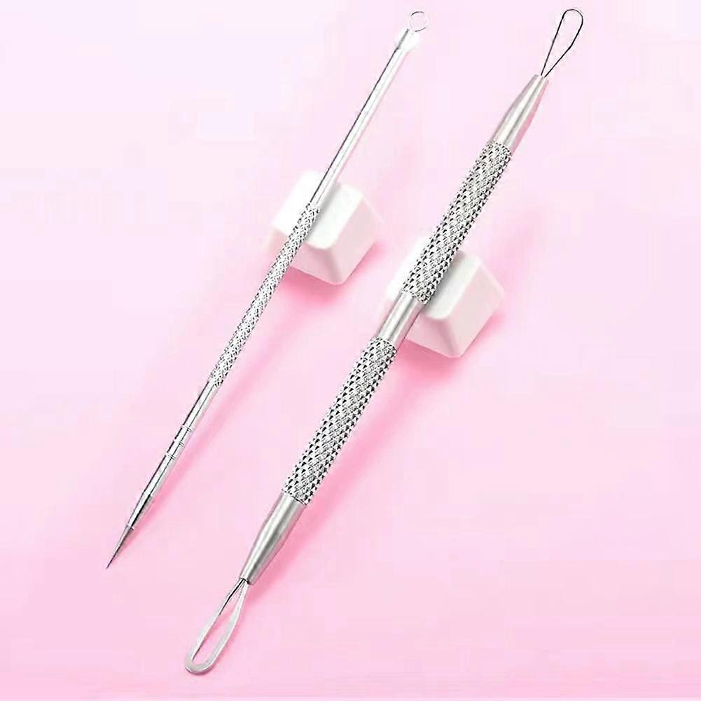 2Pcs Stainless Steel Acne Needle Remover Tool Kit for Blackheads and Pimples Safe Effective Multi Functional Portable