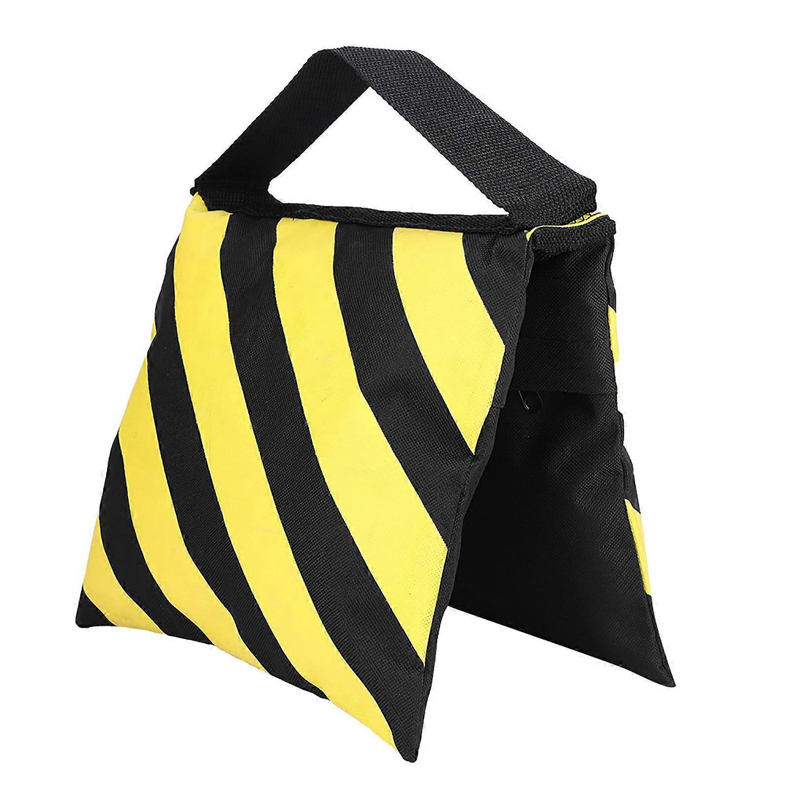 Sacs de sable à rayures jaunes et noires, sacs de poids pour trépied de support d'éclairage vidéo de studio
